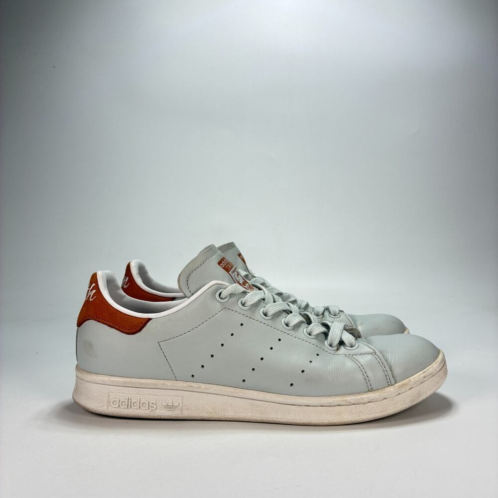 adidas Stan Smith Blue Tint Copper Leather Low Top Sneakers EE5802 Men's Size 8